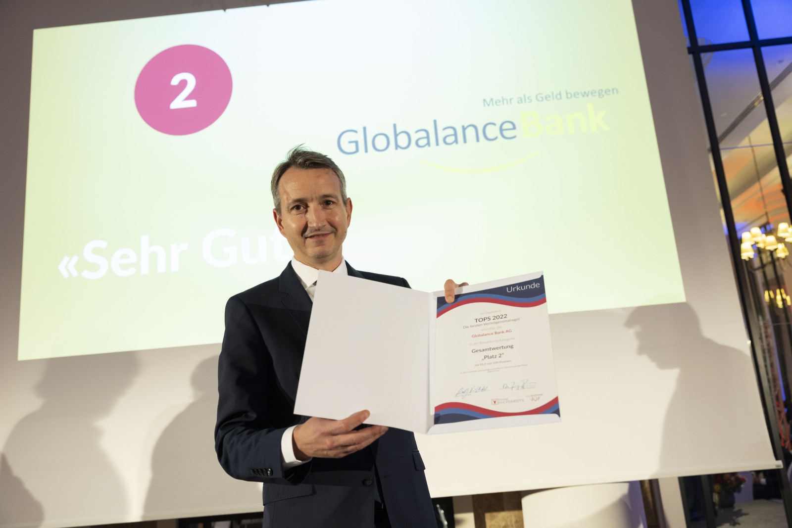Die Globalance Bank AG freut sich über den zweiten Platz