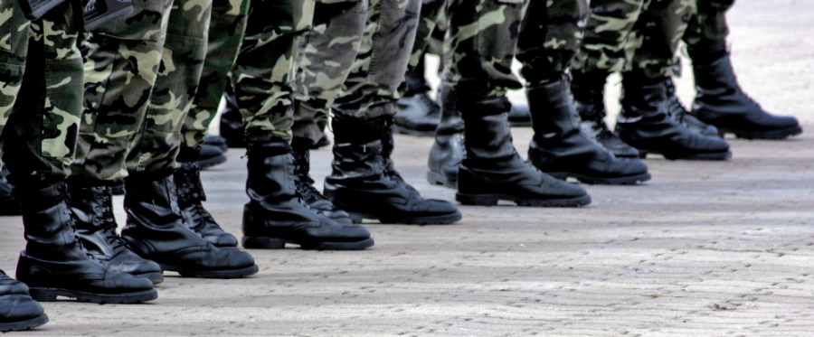 Stiefel von Soldaten