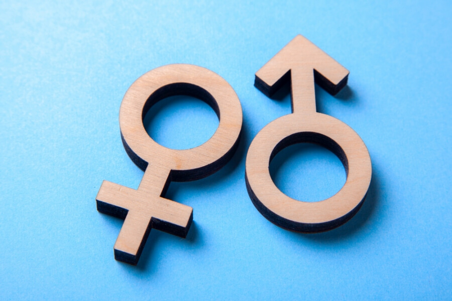 Gender-Symbole weiblich und männlich