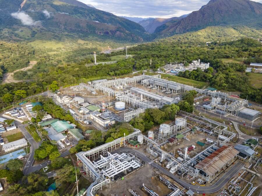 Öl- und Gasproduktion auf dem Gasfeld Florena in Kolumbien
