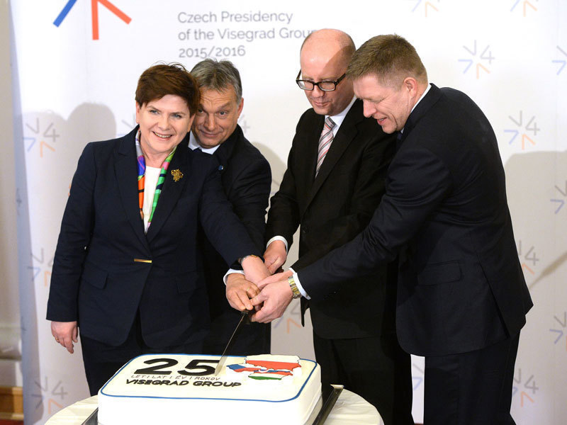 Visegrad-Premiers Szydlo, Orban, Sobotka, Fico