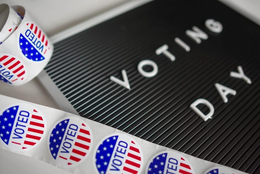 Wahl-Sticker aus den USA