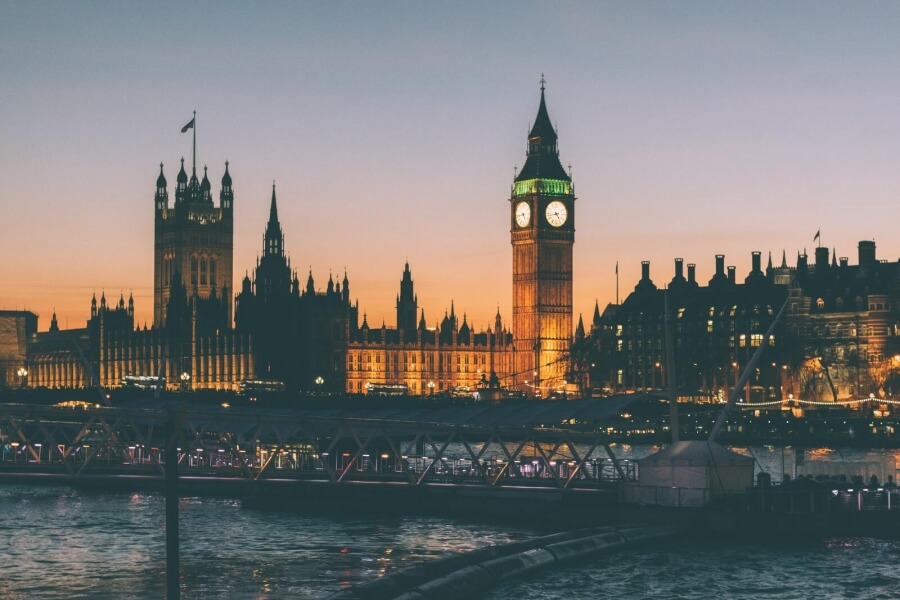 Blick auf Big Ben und Houses of Parliament