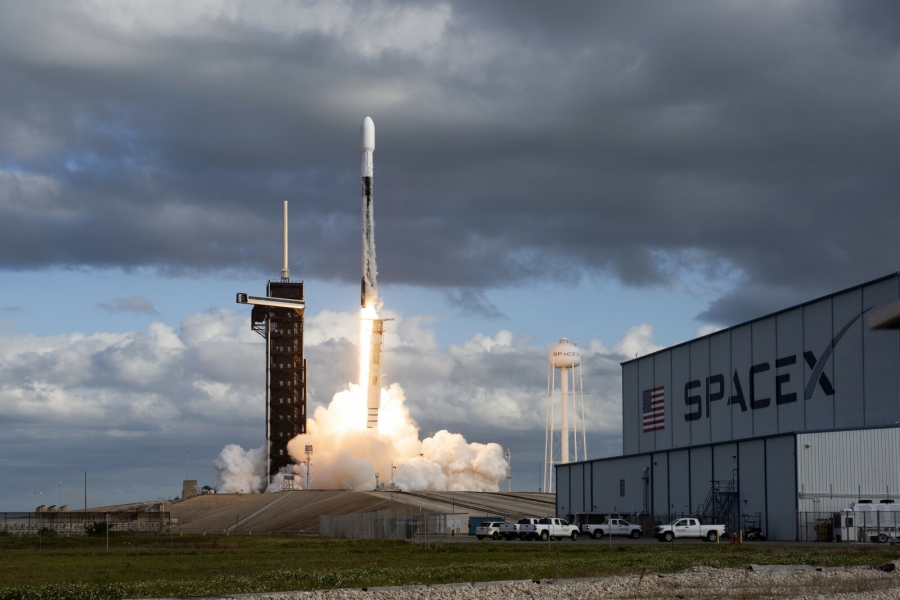 Abflug der SpaceX Rakete