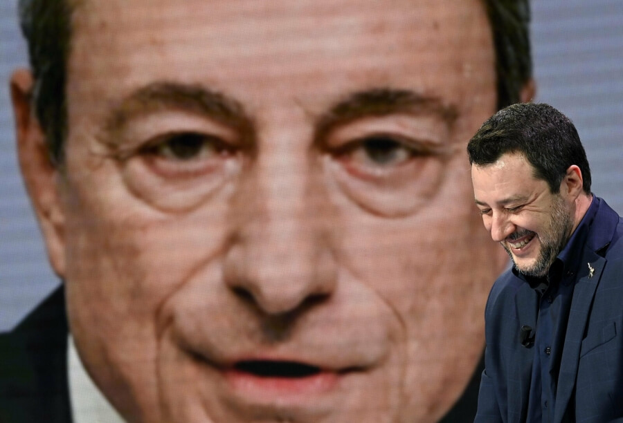 Matteo Salvini und Mario Draghi