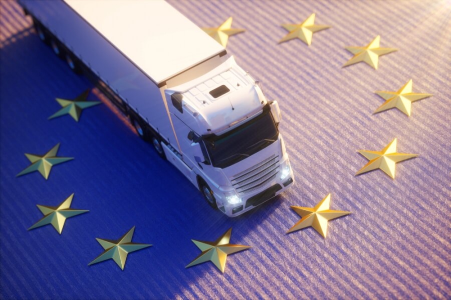 Symbolbild LKW und EU