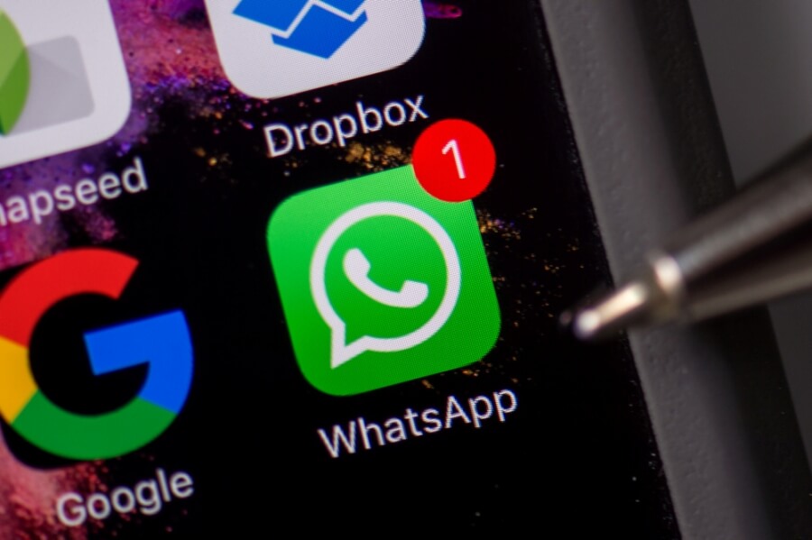 App-Symbol von Whatsapp mit Benachrichtigungs-Symbol