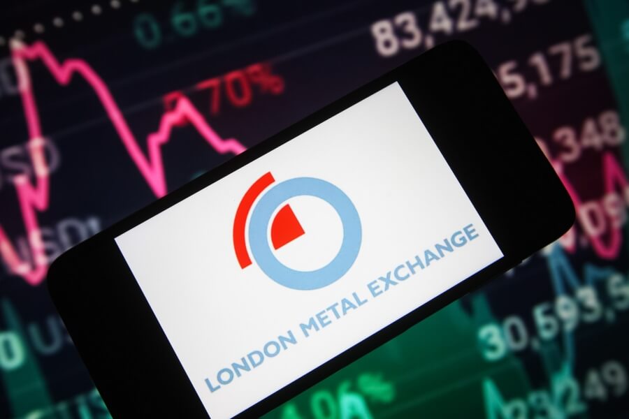 London Metal Exchange, Logo auf Smartphone