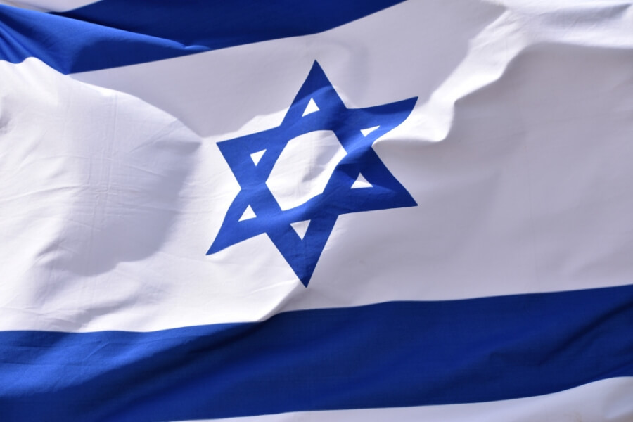 Nahaufnahme Israelische Flagge