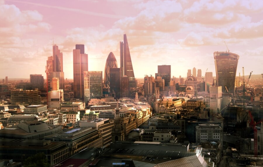 London: Blick auf das Bankenviertel