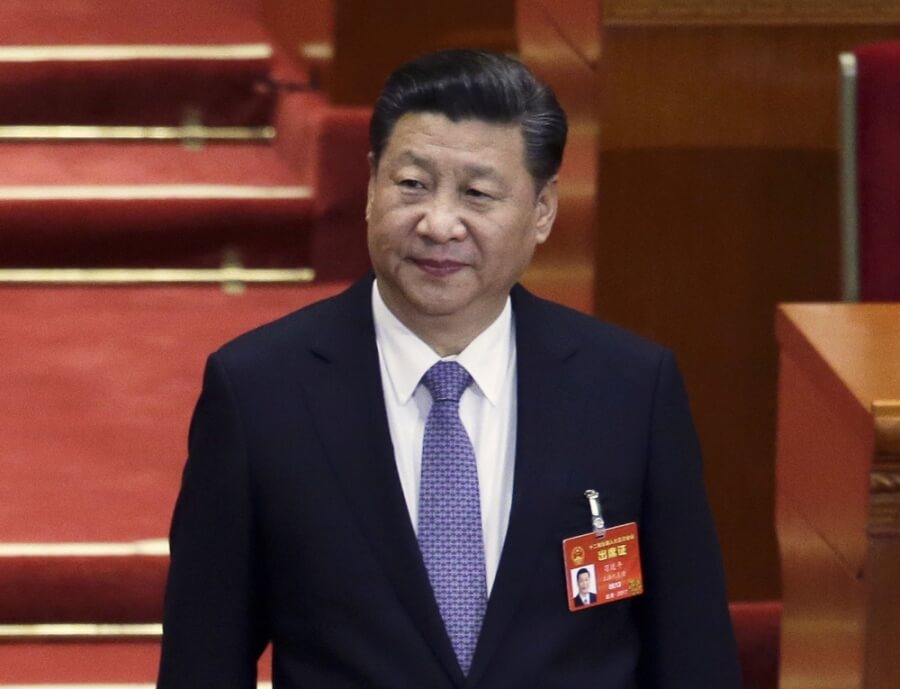 Chinas Präsident  Xi Jinping während des 19. Volkskongresses 2017