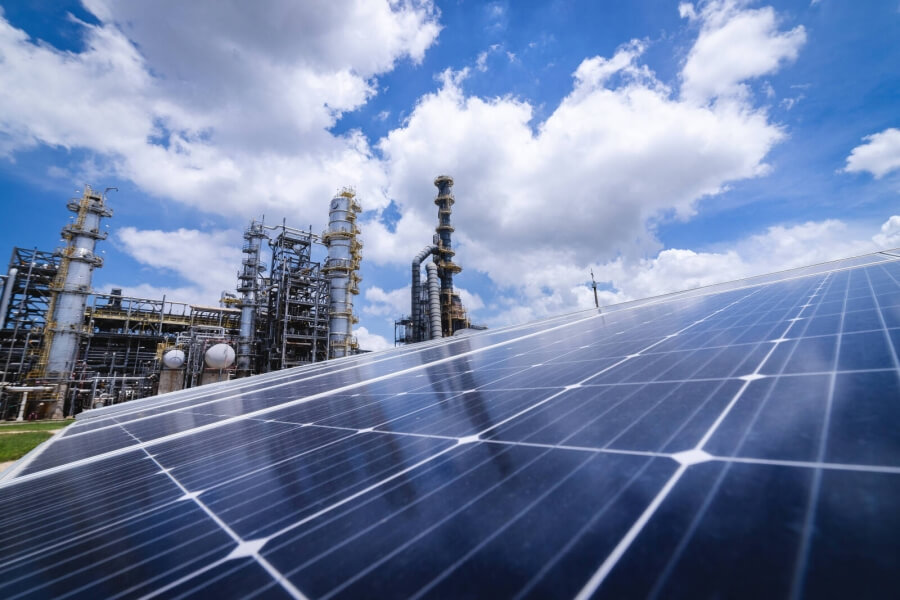 Solarzelle und Kraftwerk von Ecopetrol