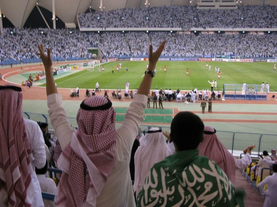 Stadion, Fußballspiel in Riad Saudi-Arabien
