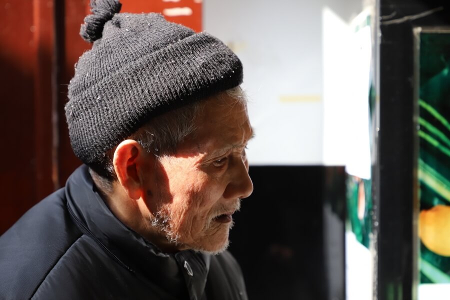 China, alter Mann, Rentenversicherung