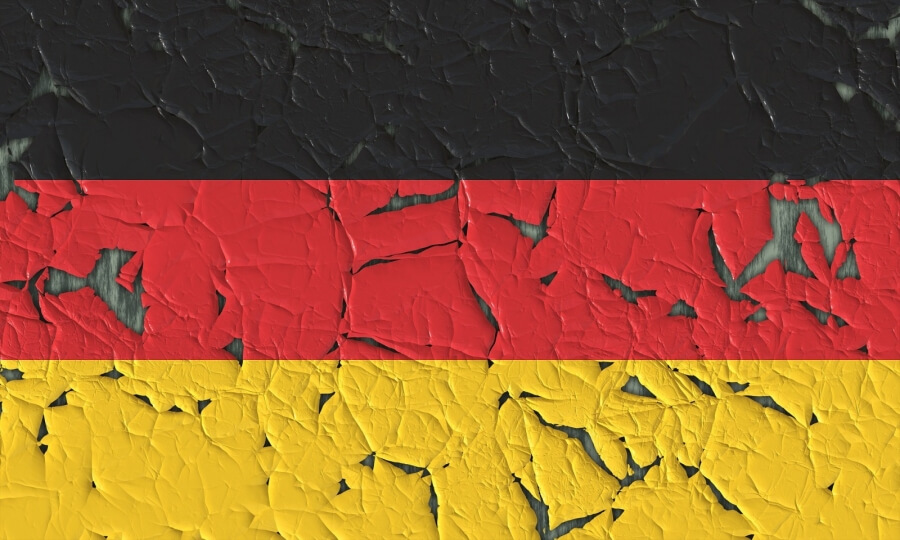 Deutschland, Flagge, beschädigt
